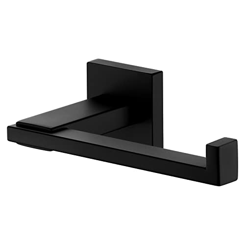 Image of KOKOSIRI Black Toilet Paper Holder for Bathroom Tissue Paper Dispenser Stainless Steel Toilet Roll Holder Hold Mega Rolls Wall Mounted, B2006BK