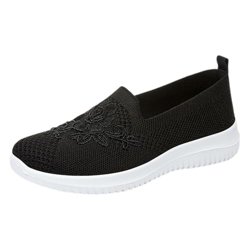 Walking Shoes Women Slip on Walking Shoes with Arch Support Lightweight Sneakers Non-Slip Athletic Gym Workout Shoe