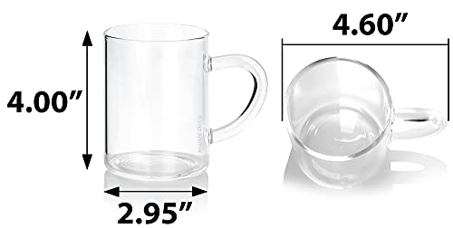 JUVITUS Set 2 Tazas de Vidrio Borosilicato 12 oz miniatura 3