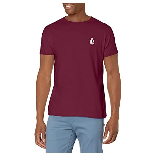 Volcom Men's Blaquedout Short Sleeve Tee, Port, XX-Large