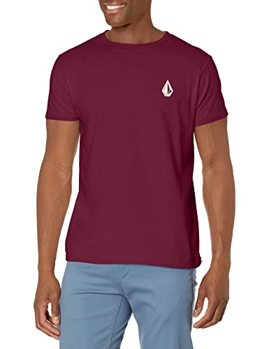 Volcom mens Blaquedout Short Sleeve Tee T Shirt, Port, Small US