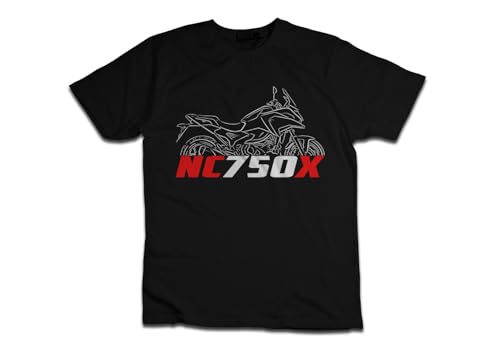 Biker T-Shirt for NC750X Fans (2014-2024), 100% Cotton, Classic Fit, Motorcycle-Inspired Design