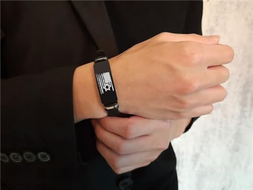 Adjustable I Stand with Israel Silicone Bracelet Bangle, Support Israeli Wristband, Usa Flag with Star of David Crossed Friendship Jewelry, Jewish Gifts for Women Men4