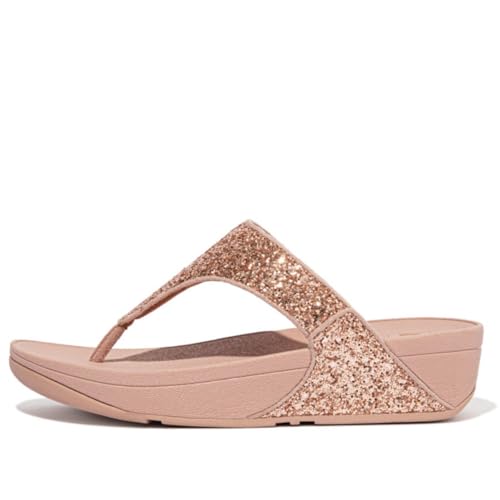 Image of FitFlop Lulu Multi-Tonal Glitter Toe-Post Sandals