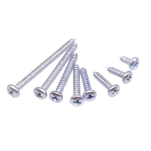Kit surtido de 160 tornillos para madera Yodaoke #4 Zinc Phillips Pan Head miniatura 3