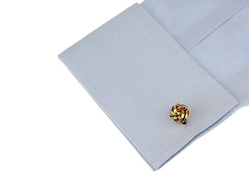 Set de Mancuernillas para Hombre Daesar Dorado y Azul miniatura 2