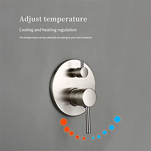 Grifo de baño de pared con desviador y manguera para duchas relajantes 4