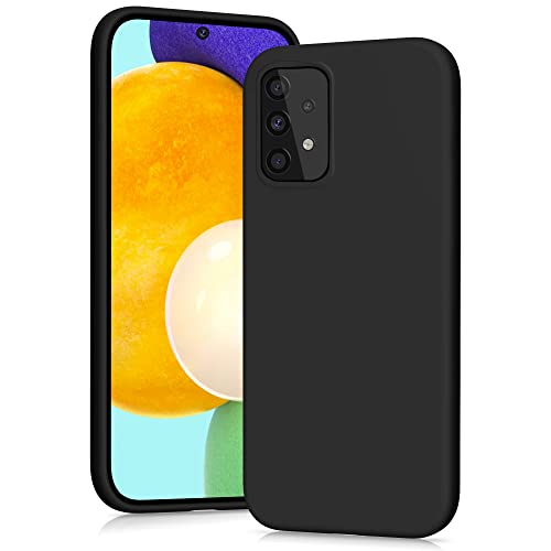YATWIN Silicone Case for Samsung Galaxy A52s A52 4G/5G, Soft-Touch, Shockproof, DustProof, Antiskid Full Body Armour Phone Cover for Samsung Galaxy A52s A52 4G/5G - Black