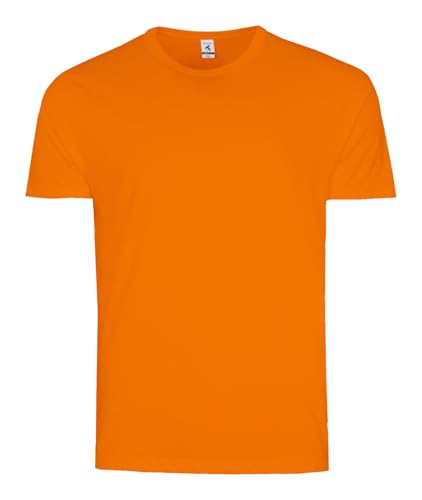 TEXKING Modelo Sintra - Camisetas de Manga Corta 85% Algodón 15% Viscosa 150/155 g/m2 Hombre, Talla 3XL, Color Naranja