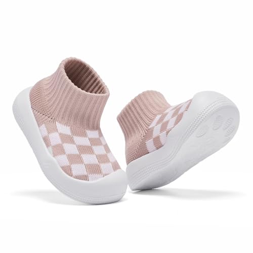 eashi baby boy girl non-skid indoor infant walking shoes breathable warm elastic sock shoes with memory sole protect toes outdoor sneakers