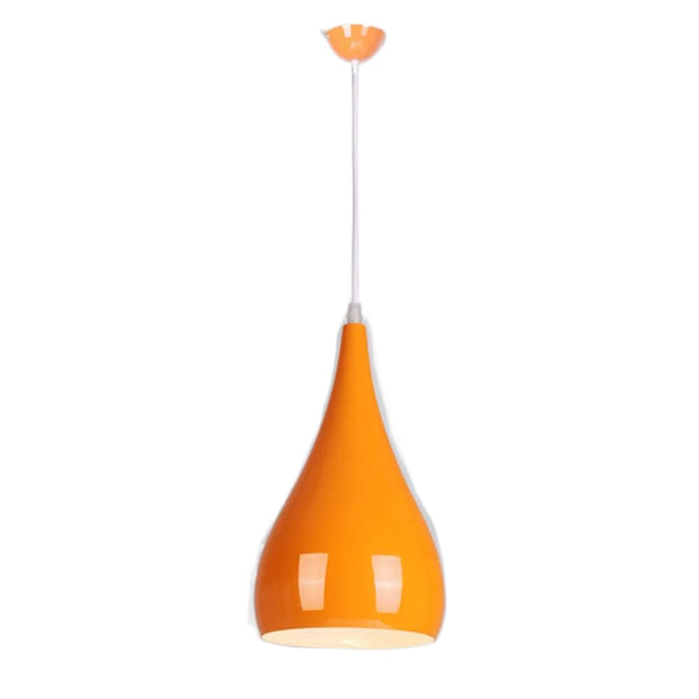 Stvdedg Orange 1-Pack Macaron E27 Ceiling Chandelier Creative Lantern Shaped Hanging Lamp Shade Mid Century Modern Barn Pendant Light Pastoral Single Head Lighting Fixture For Loft Coffee Kitchen Island