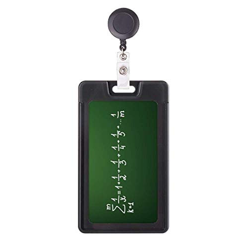 Étui pour badge rétractable Math avec formule - Porte-badge enrouleur pour enseignant
