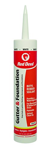 Red Devil 0697 Gutter & Foundation Sealant, 1-Pack, White
