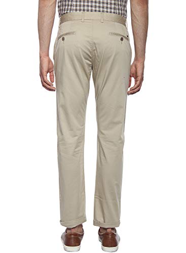 Image of blackberrys Men's Skinny Fit Cotton Chinos (BBAPLBB62602 38 Sand Khaki 38)