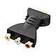 HDMI zu RCA Adapter Konverter1080P, HDMI auf RGB für RCA ， 3RCA Adapter HDMI Stecker, HDMI auf 3 RCA CVBS AV Composite Video Audio Adapter/Splitter, Unterstützt ür HD-TV, ältere Fernseher, Kamera