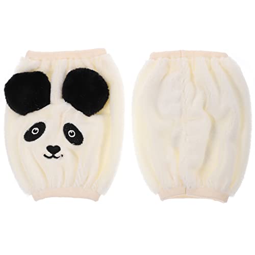 GALPADA Mangas Quentes de Panda Desenhos Animados: 1 de Mangas de Pelúcia à Prova de Óleo Anti-Anti-