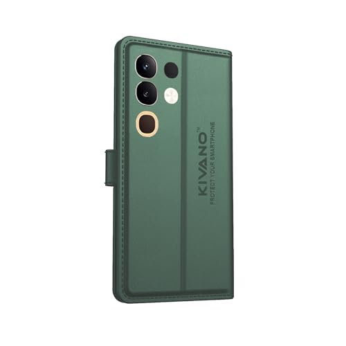 Image of Compatible for Vivo Y31 Pro 5G / Vivo T4X 5G / IQOO Z10X 5G Flip Cover | Leather Finish | Inside Pockets & Inbuilt Stand | Shockproof Wallet Style Magnetic Closure Back Cover Case