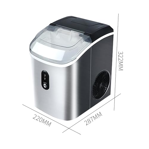 Máquina fabricadora de hielo nugget, fabricadora de hielo con autolimpieza, 34 lb/día, operación con un solo toque, para hogar/cocina/oficina/fiesta/RV miniatura 5