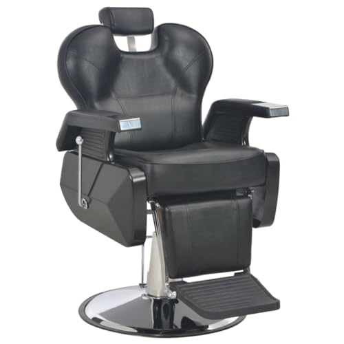 vidaXL Silla Peluquería Giratoria Cuero PE Sillón Barbería Cortar Pelo Barba