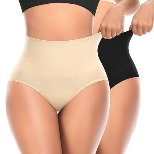 Image of Werena Tummy Control Shapewear for Women High Waisted Body Shaper Panties Slimming Girdle Shaping Briefs