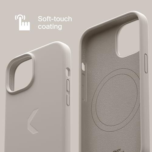 Coque en silicone pour iPhone 15 Clemm lin avec finition premium douce