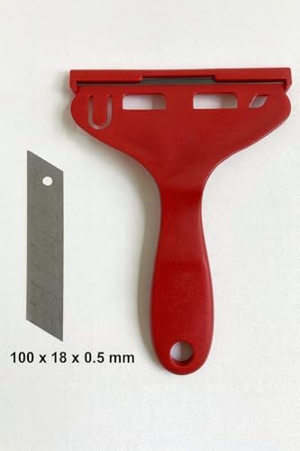 VIVALUXE 1 Adet Yedek Bıçaklı, Leke Macun Silikon Derz Yapışkan Boya, Araba Camı, Sıva Kireç, Etiket Kazıma Bıçağı, Çok Amaçlı Kazıma Aleti - Görsel 5