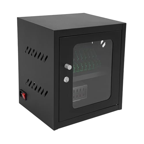 Image of 12-Device Charging Station, Charging Cabinet for Cellphones, Rechargeable Cellphone Locker Storage Charging Station, Locking and Charging Phone Storage Box, Cell Phone Charging Box