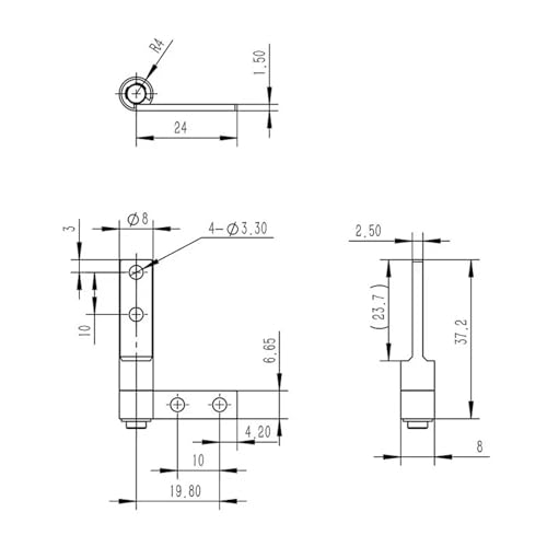 Charnière de couple pour boîte à bijoux et ordinateur portable à angle réglable gauche