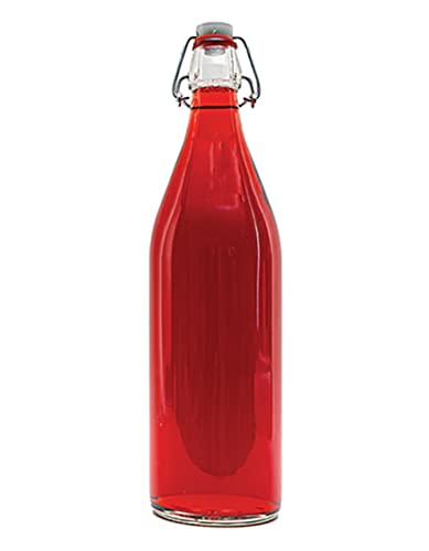 slkfactory 6x 0,75L Bügelflasche Bügelverschluss Glasflasche weiß für Öl, Essig, Wein, Schnaps spülmaschinenfest