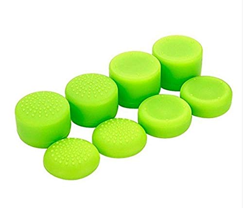 Cleveland Morse - Juego de 8 Almohadillas de Silicona para Palanca de mandos analógica para PS4 PS3 Switch Pro Xbox One Xbox 360 Wii U PS2 (Verde)
