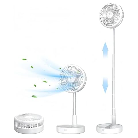 RUNZI 5400mAh Adjustable Desk Fan Cover