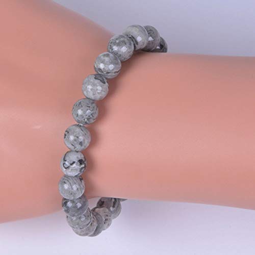 Image of Justinstones Gem Semi Precious Gemstone 8mm Round Beads Stretch Bracelet 7 Inch Unisex