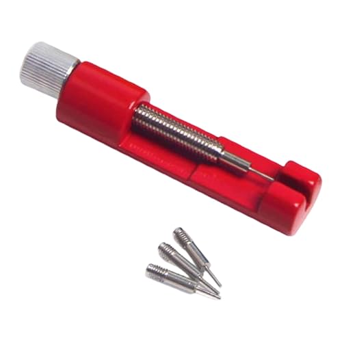 APLVFFZH 4 Piezas Herramienta para Quitar Eslabones de Reloj Mecanismo Preciso Incluye Pines Intercambiables Material Metálico para Mantenimiento en Talleres H, Rojo
