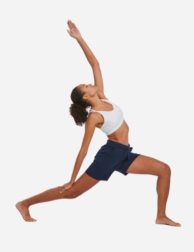 Image of BALEAF Women's Cotton Yoga Shorts Sweat Athletic Lounge Beach Shorts Jersey Pull On with Drawstring Pockets Summer