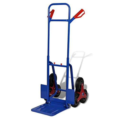 Vetnasa Carretilla de Carga Plegable con 6 Ruedas Azul Bricolaje, Herramientas, Carretillas de Carga 12,4 KG
