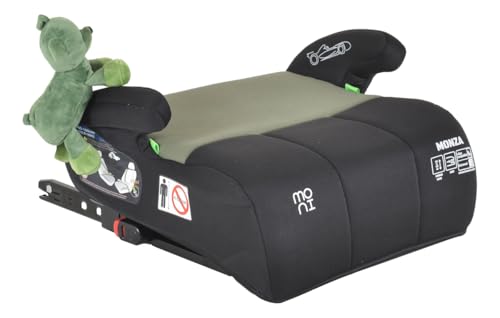 Monin asiento infantil asiento elevador Monza i-Size (125-150cm) grupo 3, peluche, color:verde