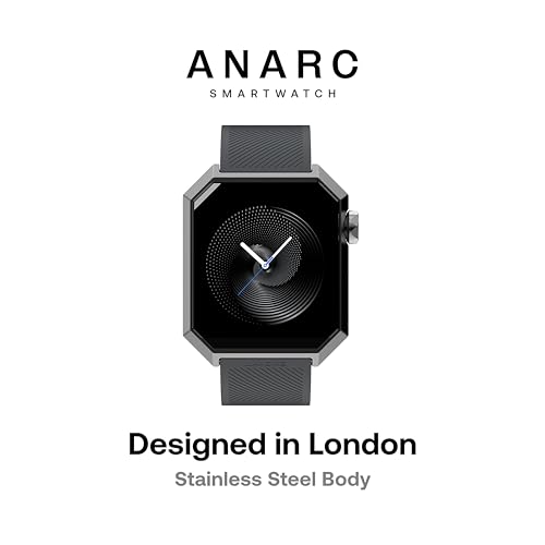 Layers Anarc Smart Watch–1.85” AMOLED Octagonal Display I Stainless Steel–Designed in London I HiSilicon Processor I 6-axis Motion Sensor I Precise Heart Rate & SpO2 Monitoring I IP68 Water Resistant
