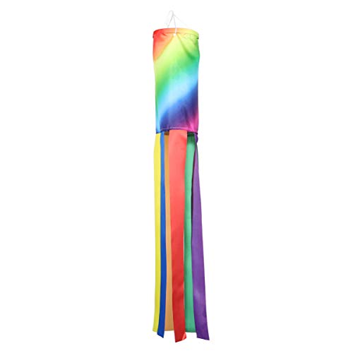 Yarnow 40 Inch Windsock - Rainbow Flag Windsock Colorful Wind Measurement Sock Bag Hanging Decorations