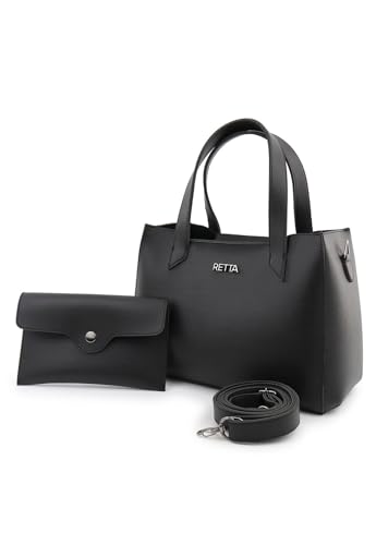 Bolsa Feminina Lorena Média Estruturada Para Trabalho Eventos e Dia a Dia Retta (preta)