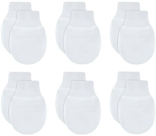 Image of RATIVE Wrist Tab Baby Mittens 0-6,6-12 Months Organic Cotton for Newborn Baby Boys Girls