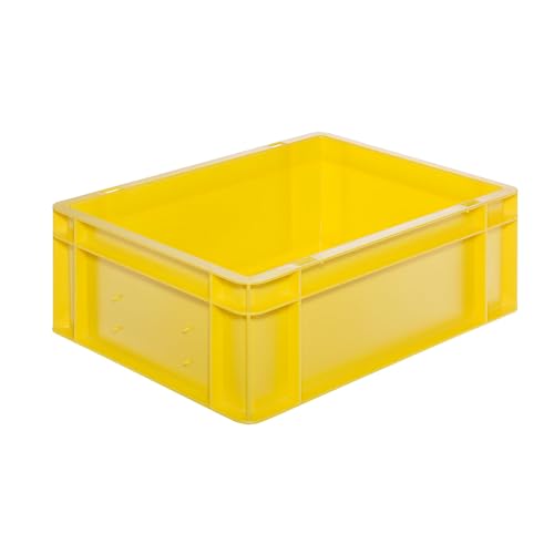 Réservoirs empilables jaunes 400x300x145mm pour organiser un atelier encombré