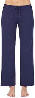 Nautica Women's Sleep Pants, 100% Cotton Jersey, Navy, 3X