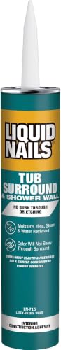 Tub Surround 10 oz Bright White Low VOC Interior Tub and Shower Adhesive, 6 Pack