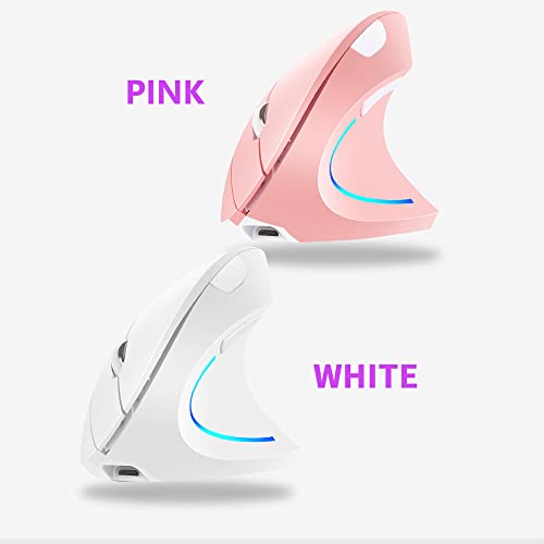 Ratón ergonómico vertical inalámbrico 2.4G con DPI ajustable y batería recargable 7