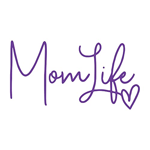 Mom Life Decal Vinyl Sticker Auto Car Truck Wall Laptop | Purple | 6" X 3" #TOP10