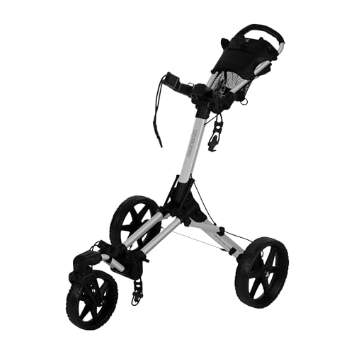 Fastfold Dice Golftrolley - Golfwagen - Silber Schwarz Fastfold Dice Golftrolley - Golfwagen - Silber Schwarz