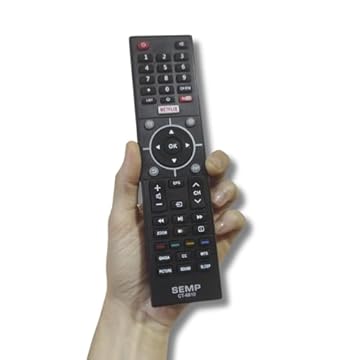 Controle Remoto Compatível com Tv Smart TCL Semp Toshiba CT-6810 - L32S3900S - L39S3900FS - L43S3900FS Qualidade do ORIGINAL- Funções de atalho e teclas especiais