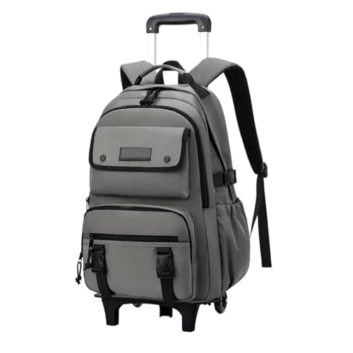 WLIHDB Mochila con Ruedas Mochilas con Ruedas for niños, Equipaje for, Mochila for la Escuela, Bolsos for, Mochilas para Hombre Y Mujer(Gray)