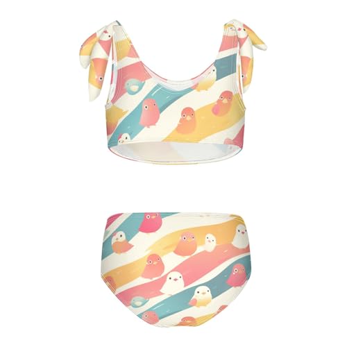 KLL Bird Paradise Girls Two Piece Bikini Sets Beach Swimsuit Swimming Suits Adjustable Strap2