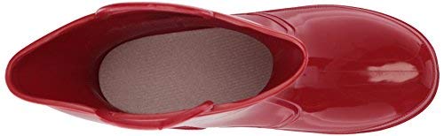 AdTec CI-4011 Printed Rain Boots for Kid's- Easy Pull on Handles, Waterproof, and PVC Synthetic, Red, US4